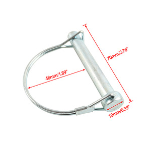 D Type Spring <b>Pin</b> 10x70mm Zinc Plated For General Use - Product Image 1