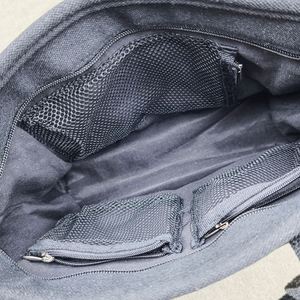 Sac fourre-tout en toile personnalisé - Sac à main organisateur multi-poches avec porte-monnaie, sac à bandoulière personnalisé à motifs floraux et de couleur unie - Product Image 4