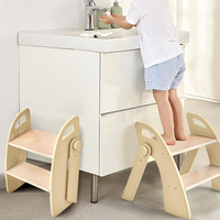 Tabouret de cuisine Montessori Offre Spéciale Tabouret en bois à 2 marches Tabouret pliant pour enfants