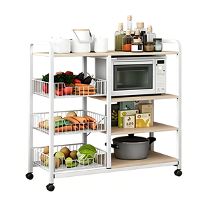 Étagère de cuisine réglable robuste <span class=keywords><strong>sur</strong></span> <span class=keywords><strong>roulettes</strong></span>, unité de rangement <span class=keywords><strong>sur</strong></span> <span class=keywords><strong>roulettes</strong></span> - Product Image 3
