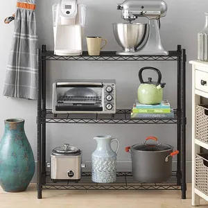 HOUSEHOLD METAL SHELVING UNIT SILVER