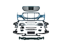 Kit carrosserie pour Classe S W223 2021+ – Amélioration au style Maybach : pare-chocs avant et arrière avec crochet de remorquage et clips – Pièces de rechange à clipser
