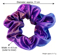 Lot de 16 chouchous métalliques holographiques arc-en-ciel, élastiques à cheveux irisés en velours pour femmes et filles, cadeau de fête