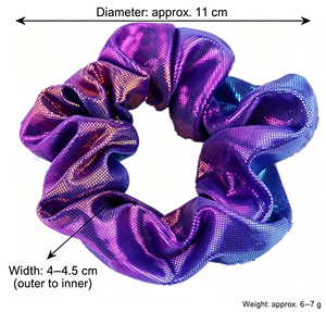 Set di Elastici per <span class=keywords><strong>Capelli</strong></span> Metallizzati Olografici Arcobaleno, 16 Colori Iridescenti in Velluto per Donne e Ragazze, Regalo per Feste - Product Image 6