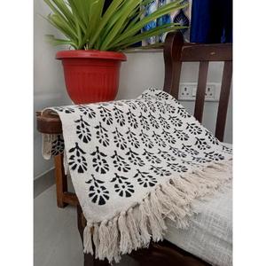 Modern Style Handcrafted Premium 100% Cotton <b>Throw</b> Blanket Printed Tassels Eco-friendly Lightweight All-Season Home Decor - Product Image 2