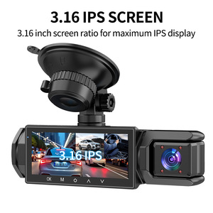 Nouveau Enregistreur de Conduite 3 Caméras W9 (Avant, Intérieur et Arrière) avec Connectivité Wi-Fi pour Téléphones Mobiles et Enregistrement en Boucle - Product Image 3