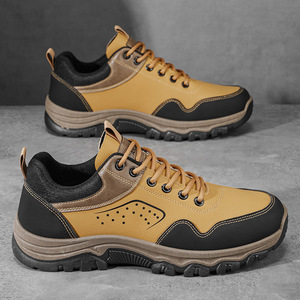 Men's Wear Resistant Hiking Shoes Lightweight Comfort PU Mesh Upper Rubber Outsole All Seasons Outdoor Walking Boots - Product Image 3