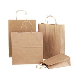 Sac fourre-tout en papier kraft tendance à prix abordable, imprimé sur mesure, écologique, pour le commerce de détail et l'emballage cadeau - Product Image 5