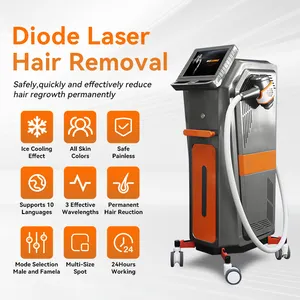 أحدث أنظمة الإزالة بالليزر لعام 2024 Diode Laser 810 Diode آلة إزالة الشعر بالليزر 800 وات بدون ألم