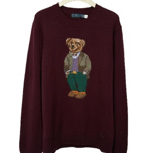 RL/Sweep Code 25 Nouveau pull en laine d'hiver brodé motif ours dessin animé 3D tricoté à col rond pour hommes et femmes - Product Image 5