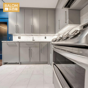 Ensemble d'armoires de cuisine BALOM, modernes, luxueuses, écologiques, imperméables, en acier inoxydable 304, modulaires, personnalisées pour les projets d'appartements et de maisons - Product Image 2