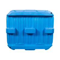 Conteneur d'élevage de poissons isolé durable en LLDPE de 700 L, boîte de transport pour la transformation des fruits de mer, glacière, bac à glace, réservoir de pêche
