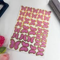 32 autocollants papillons pour gâteaux, décorations pour gâteaux, fournitures de décoration pour anniversaire, mariage, baby shower, pâtisserie