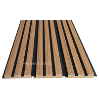 Panneau de bois cannelé à tambour demi-rond revêtement pvc lamelles en mdf panneau mural en bois massif