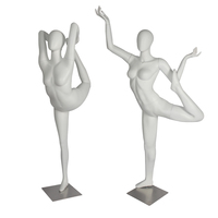 Mannequin de danse en plastique pour vitrine, modèle de yoga, vêtements de sport, unisexe, corps entier, pose autonome