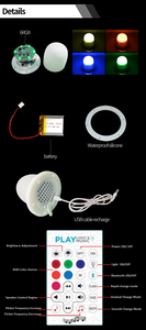 Hiện đại khách sạn Cà Phê cửa hàng bảng đèn cho Bluetooth âm thanh chiếu sáng điều khiển từ xa Bền cơ thể nhựa <span class=keywords><strong>LED</strong></span> ánh sáng điều khiển cảm ứng - Product Image 5