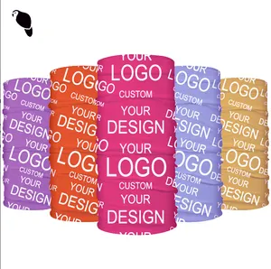 LEO Solid Color Wholesale Custom Bandana Durag Multifunction Bandana Headwear Neck Gaiter Bandana Buffs With Logo
