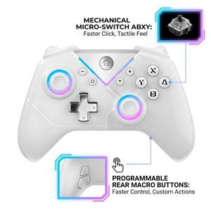 A CM-617 <b>Wireless</b> Game Controller Six Axis Gyroscope Hall Trigger Vibration Remote BT 4.0 OLED Joystick <b>PC</b> P4 Steam Switch Lite - Product Image 4