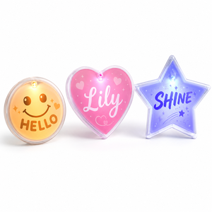 Badge LED lumineux personnalisé en <span class=keywords><strong>plastique</strong></span> pour l'identification, idéal pour les conférences et les salons professionnels - Product Image 2