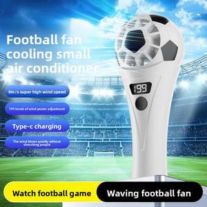 Ventilador de Mano con Forma de Balón de Fútbol para la Copa Mundial de Fútbol 2026, Recargable por USB y con 5 Velocidades - Product Image 2
