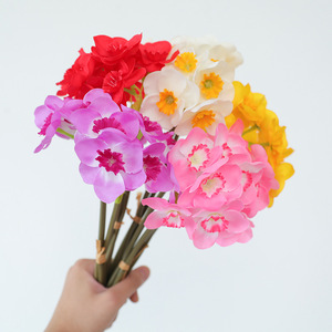 Narcissus Artificial Flower Bouquet Silk High Simulation Wedding Home Decor Table Ornament Nordic <b>Style</b> - Product Image 4