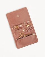 Pochette de voyage en velours personnalisée avec logo, sacs de rangement robustes, fermeture à bouton portable, pochette en velours moderne pour bijoux