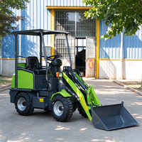 Mini-Lader mit 60V Batterieantrieb, Elektrisch, 4WD, Kompakte Maschine mit Schaufel für Hof, Farm, Gewächshaus, Ranch