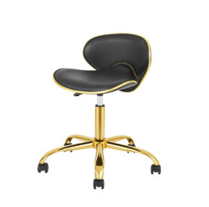 Taburete de Salón Móvil Ligero, Taburete de Belleza Moderno, Silla con Ruedas Ajustable con Respaldo - Product Image 4