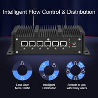 Dispositivo de Firewall Lte sin Ventilador con 6 Puertos LAN, Router PFsense Openwrt, Mini PC Barebone 5405U, Computadora Industrial