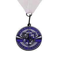Médaille en métal sur mesure, moulage sous pression, argentage, logo sportif 3D, souvenir de boxe, porte-médaille