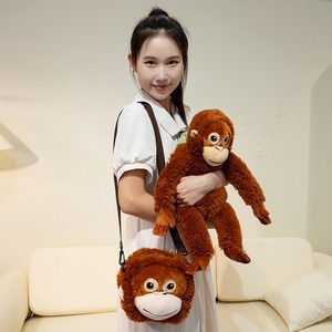 Jungle Gorilla dolması hayvan oyuncak süper yumuşak gerçekçi kürk PP pamuk Safari vahşi dekor için dolu - Product Image 4