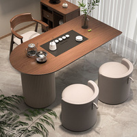 Ensemble table et chaises en bois massif de style nordique moderne, table à thé pour balcon, bureau, petit appartement, meubles de maison