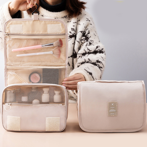Portable Fashion Polyester Large Capacity Travel Cosmetic Bag Zipper Closure Wet/Dry Separation Multi-Compartment <b>Makeup</b> <b>Case</b> - Product Image 6
