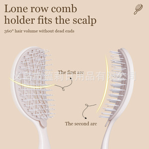 Yunli <b>Fluffy</b> Skull Top Comb Large PP Hair Massage <b>Cushion</b> For Women Home Use - Product Image 4