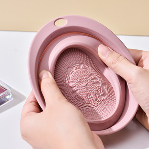 Silicone Makeup Brush Cleaner Pad With Drainage Design For Beauty Tools And Sponge Cleaning - Product Image 3