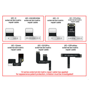 I2C Face ID Non-Removal Repair Flex Pour <span class=keywords><strong>iPhone</strong></span> X 11 12 Pro Max Dot Lattice Recovery Tool - Product Image 1
