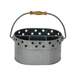 Porte-couverts galvanisé de qualité supérieure pour accessoires de cuisine, forme ovale, à prix avantageux - Product Image 1