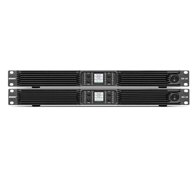 1600 Watts 1U Class D Professional Audio 4-Channel Power Amplifier with 100dB SNR and Metal Cabinet