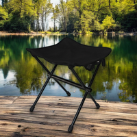 Tabouret pliant d'extérieur en alliage d'aluminium portable (capacité de charge de 100 kg) Chaise pliante en alliage d'aluminium pour le camping et la pêche