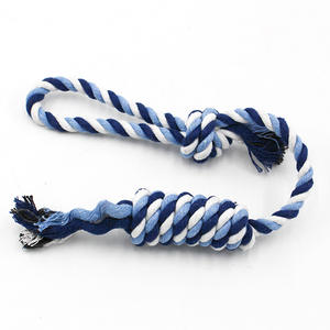 Cuerda de algodón trenzado de doble nudo de color, estilo deportivo, accesorios para mascotas, limpieza de dientes resistente a mordeduras, juguetes para masticar perros - Product Image 4