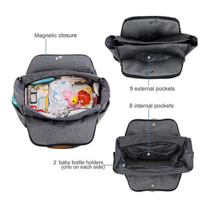 Bolsa de Pañales para Recién Nacidos, Mochila de un Solo Hombro, Organizador para Cochecito, Ligera, de Poliéster, 21L, Bolsa de Maternidad - Product Image 4