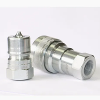 Raccord rapide hydraulique Naiwo 3/8" NPT mâle-femelle ISO7241-B, accouplement rapide à clapet pour excavatrice