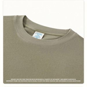 High Quality Men's Oversized Cropped T-<b>Shirt</b> 100% Cotton 260gsm Solid O-Neck Silk Screen Printed Eco-Friendly - Product Image 6