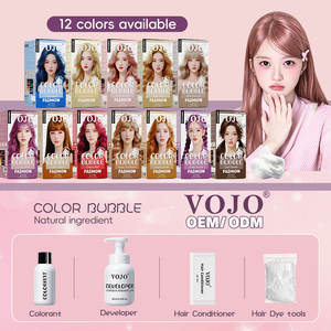 Produit phare en Corée et en Asie du Sud-Est : Coloration capillaire à bulles VOJO sans ammoniaque, 12 teintes tendance, <span class=keywords><strong>couleur</strong></span> longue durée, en stock, vente en gros - Product Image 5