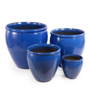 Pot de fleurs en céramique pour patio d'été, résistant, respirant, avec trou de drainage, pour extérieur - Product Image 2