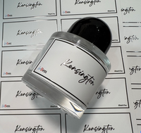 Étiquette autocollante de luxe en vinyle brillant avec logo 3D personnalisé pour marque de parfum, impression UV sélective en relief