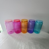 Hot Selling 16OZ Transparent Tumbler Bunte Scary Movie Bee Can für Halloween UV DTF Sublimation Jewel Encrusted Beer Glasses