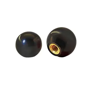 Botão de esfera de baquelite e preto com M10 famale galvanizado