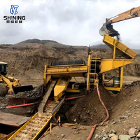 Planta Móvil de Lavado de Oro con Trommel 50-100t/h, Tambor Rotatorio Antidesgaste que Reduce la Pérdida de Oro Durante el Lavado de Mineral Aluvial en Argentina