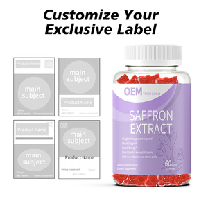 OEM Private Label <b>Saffron</b> Gummies Pure Extract <b>Saffron</b> <b>Supplement</b> Factory Custom Packaging Flexible MOQ - Product Image 2